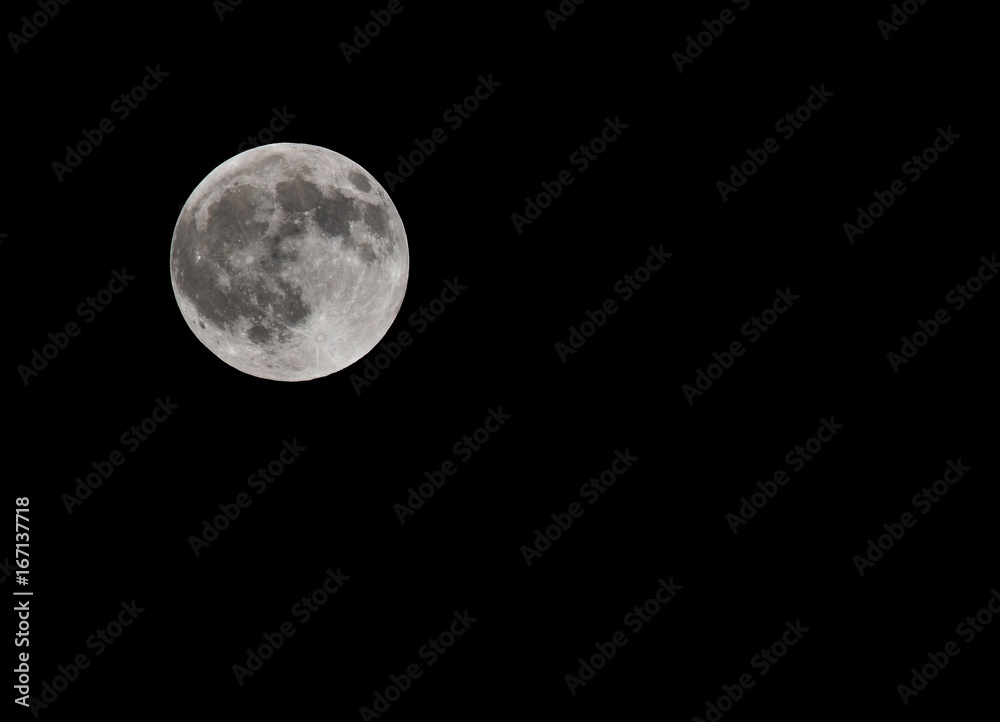 Fototapeta premium full moon in darkness for background