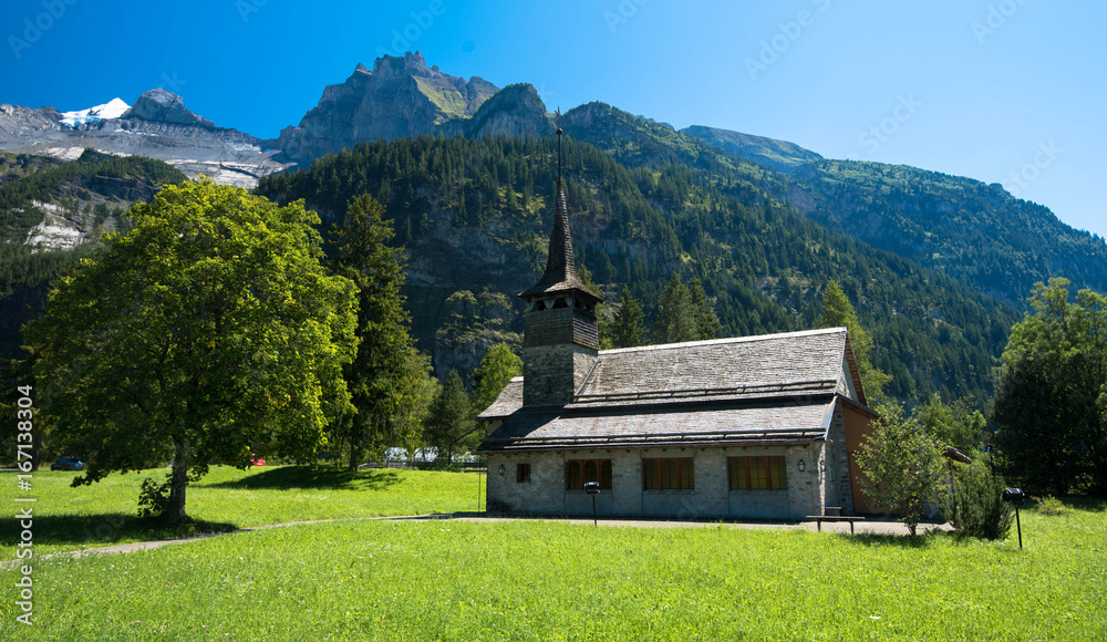 Kirche von Kandersteg in der Schweiz
