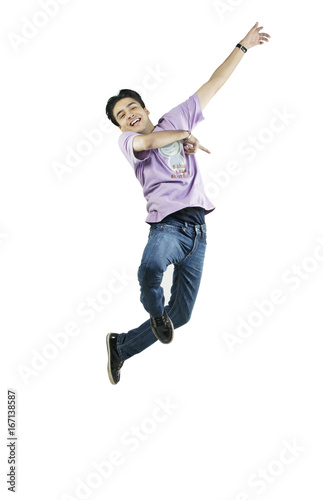 Man jumping in the air 