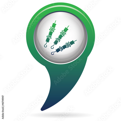 Grilled kebab icon