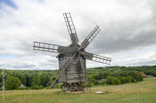 Old windmill and beautiful landscape