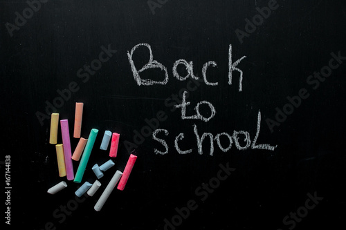 Back to school concept.chalkboard