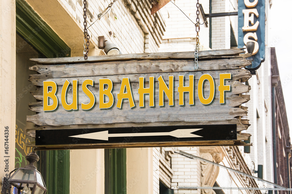 Obraz premium Schild 279 - Busbahnhof