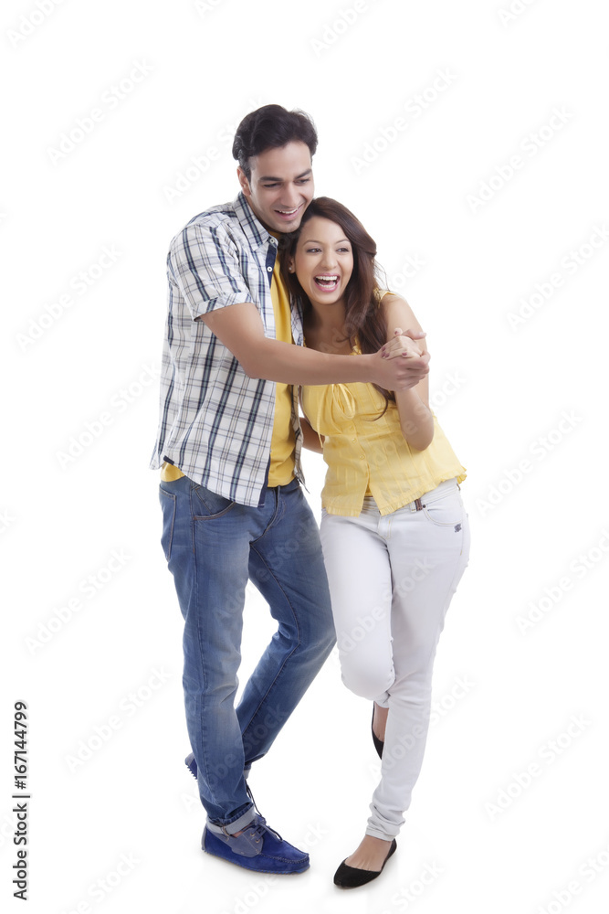 Young couple dancing together