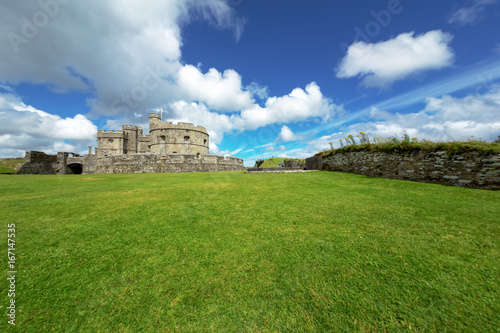 Castle grounds on the coast in Cornwall