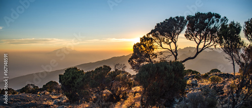 Mount Meru view from Kilimanjaro Machame route