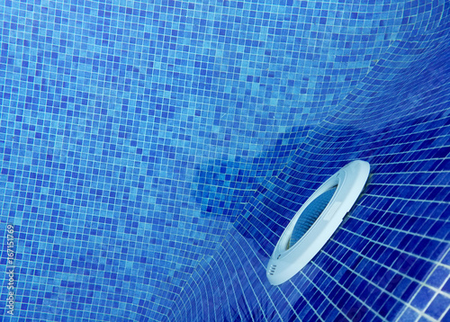 Pool with clear water and round focus