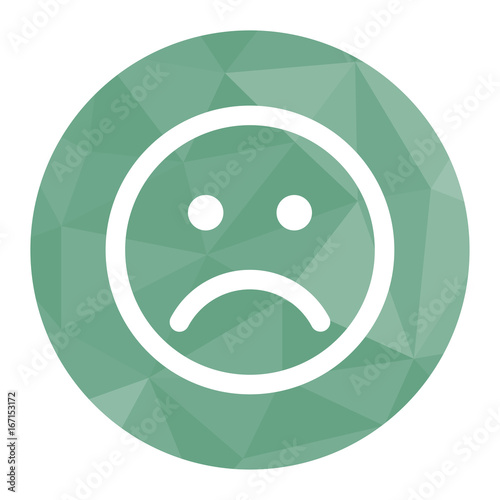 Polygon Icon Smiley negativ