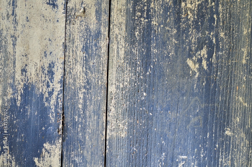 Old patina blue/white wooden board. Place for text. Abstract background. Old patina blue/white wooden board. Place for text. Abstract background.