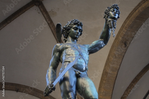 Perseus with the Head of Medusa is a bronze sculpture made by Benvenuto Cellini in 1545, located in the Loggia dei Lanzi of the Piazza della Signoria.