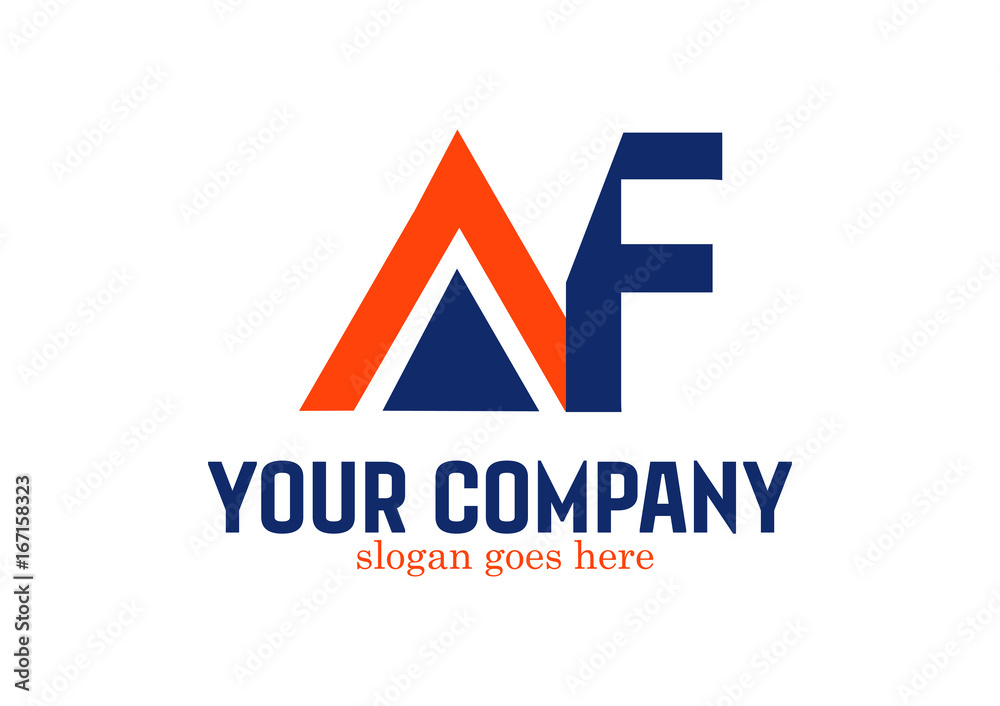 Letter AF Logo Design Vector Letter AF Logo Design Vector