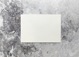Blank Paper Card on a Marble Background