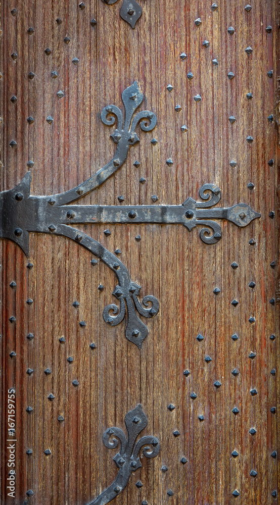 Belgian forged decorative door brown