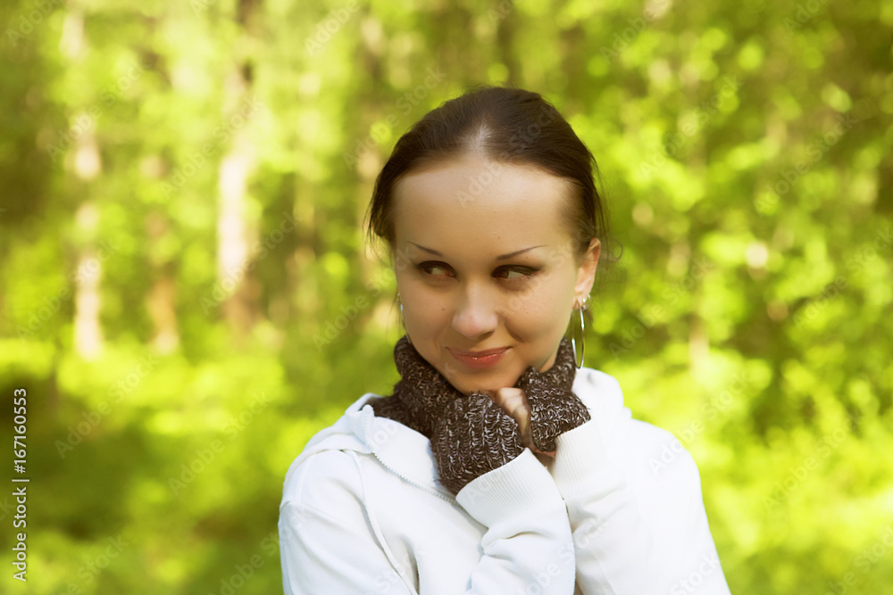 woman in summer park woman in summer park