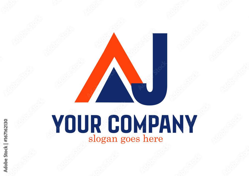 Letter AJ Logo Design Vector Letter AJ Logo Design Vector