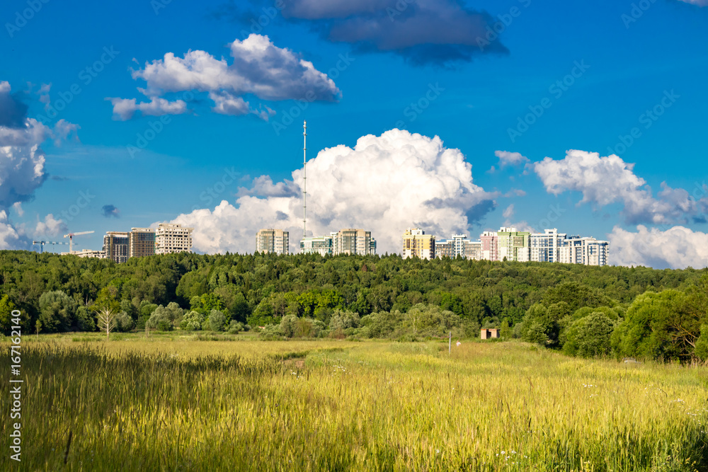 View of city Obninsk, Russia. Nature and civilization
