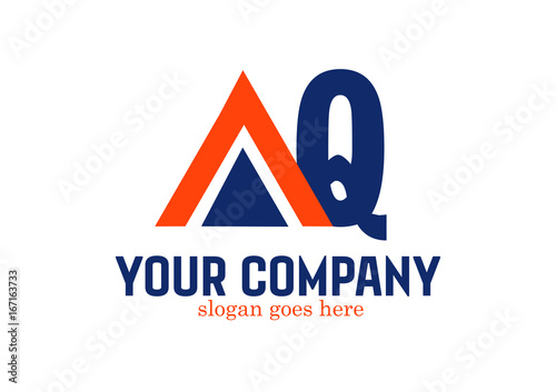 Letter AQ Logo Design Vector