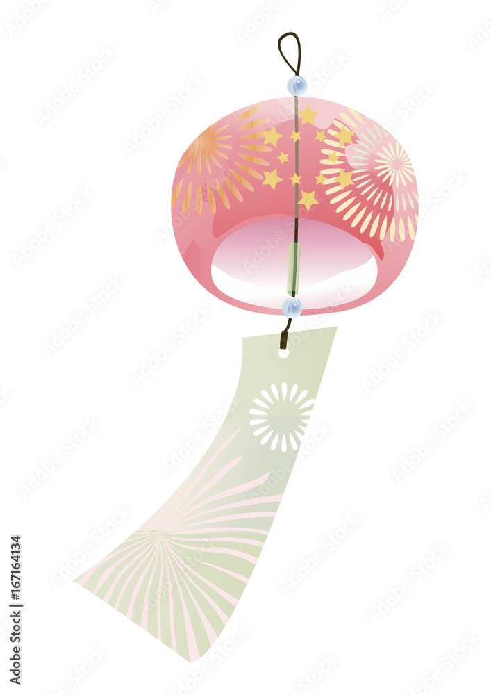 風鈴花火柄 Stock イラスト Adobe Stock