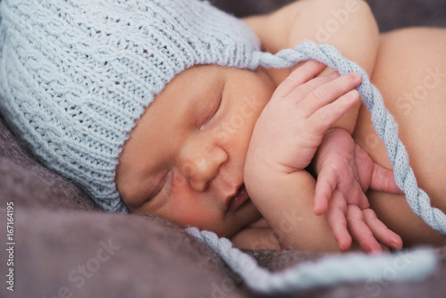 cute newborn baby in the blanket