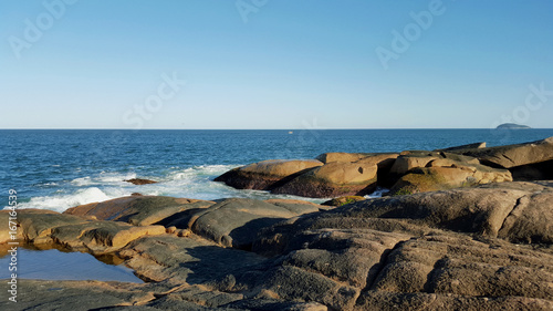 Calm beach with beautiful rocks