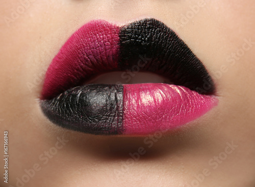 Lips of beautiful young wom...