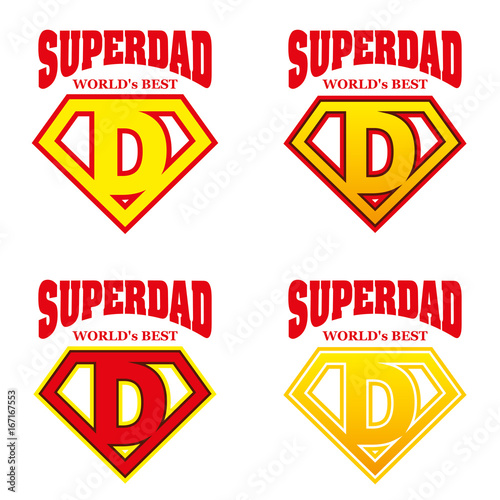 Super Dad hero Logo Supehero Letters