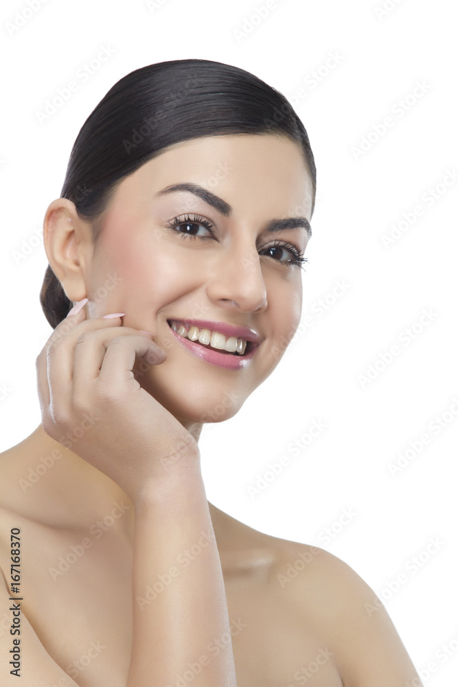 Portrait of a beautiful woman smiling
