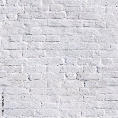 seamless clean white painted brick wall. background, texture.