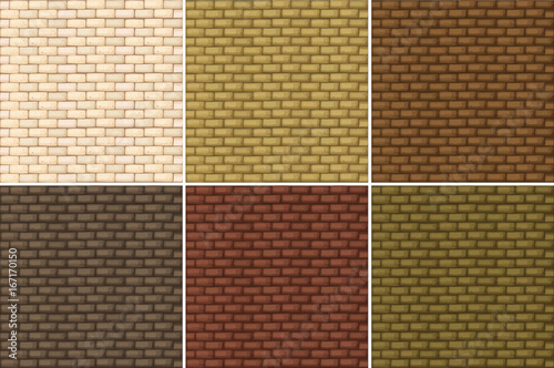 Seamless background with brickwalls photo