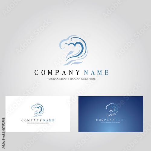Obraz na płótnie blue water icon design