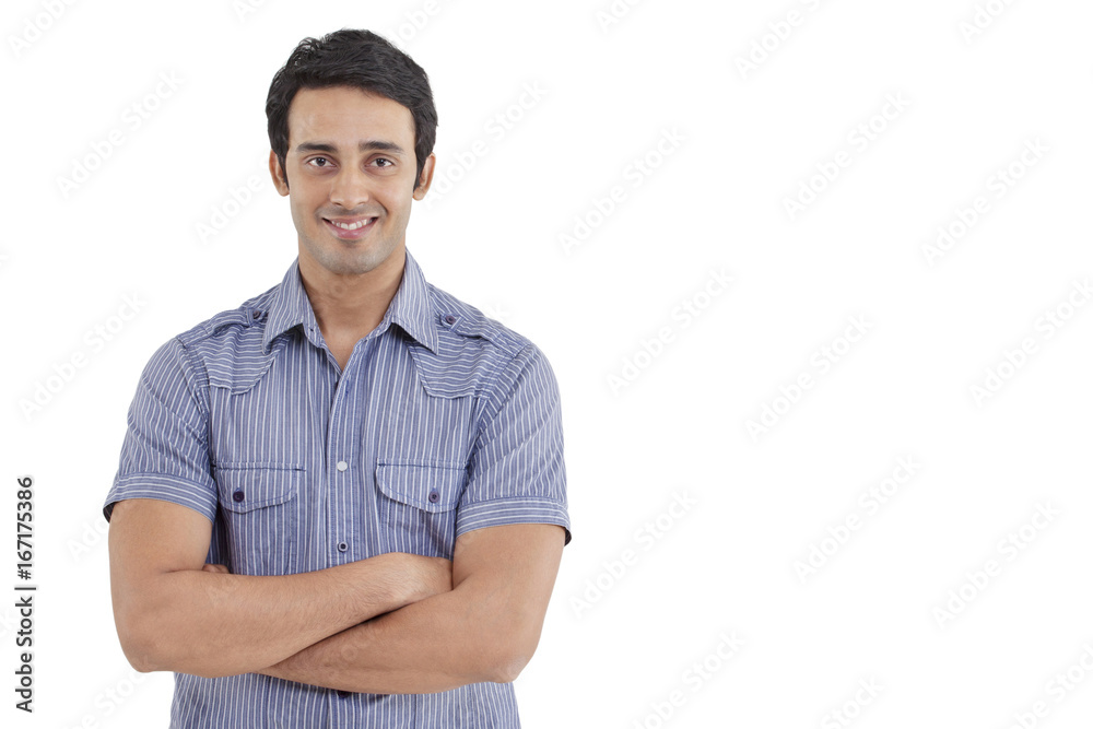 Portrait of handsome man with arms crossed Portrait of handsome man with arms crossed