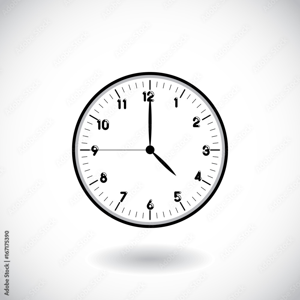 Clock icon on a white background. Vector illustration Clock icon on a white background. Vector illustration