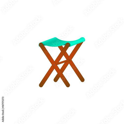 Folding wooden chair in retro design