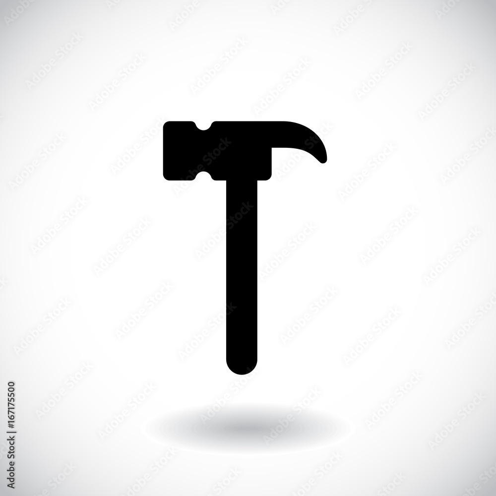 Hammer isolated on white background. Vector illustration Hammer isolated on white background. Vector illustration