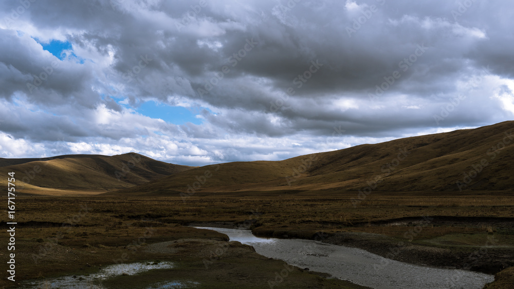 Fototapeta premium Plateau scenery China Sichuan Aba