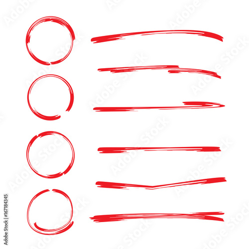 hand drawn marker elements, 