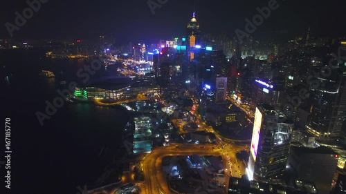 Wallpaper Mural Hong Kong at night. Victoria Harbour and Hong Kong Central Torontodigital.ca