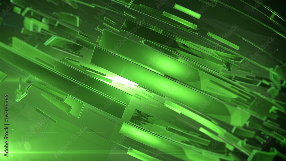 Obraz premium Beautiful Green 3d abstract background.