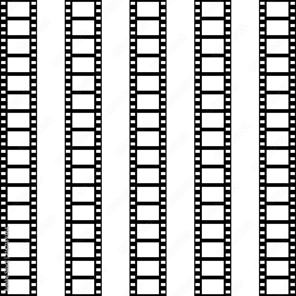 Seamless pattern of film strip. Vector background