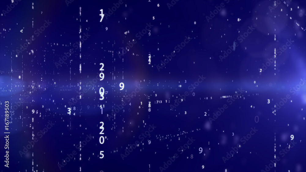 Obraz premium Technology background with binary code.