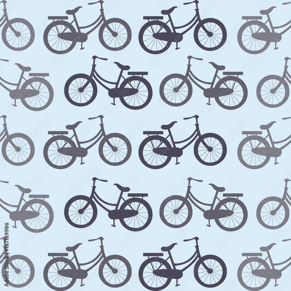 Obraz premium vector bicycles pattern