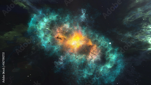 Tablou canvas A beautiful bright galaxy