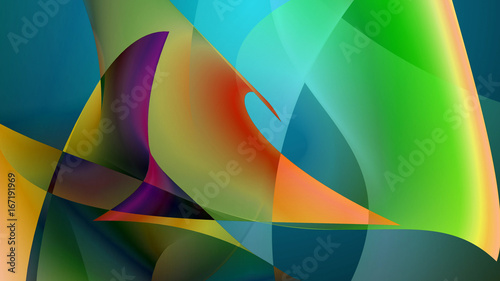 Abstract Colorful smooth twist shapes