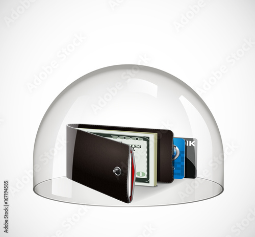 Glass dome - protection concept - wallet