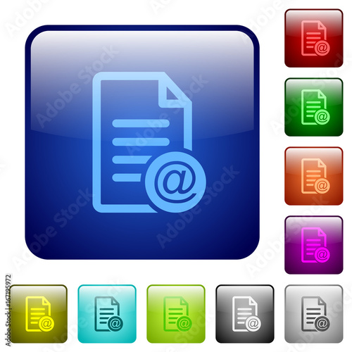 Send document as email color square buttons