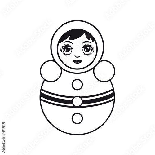 Matryoshka. Babushka doll. Children's toy. 