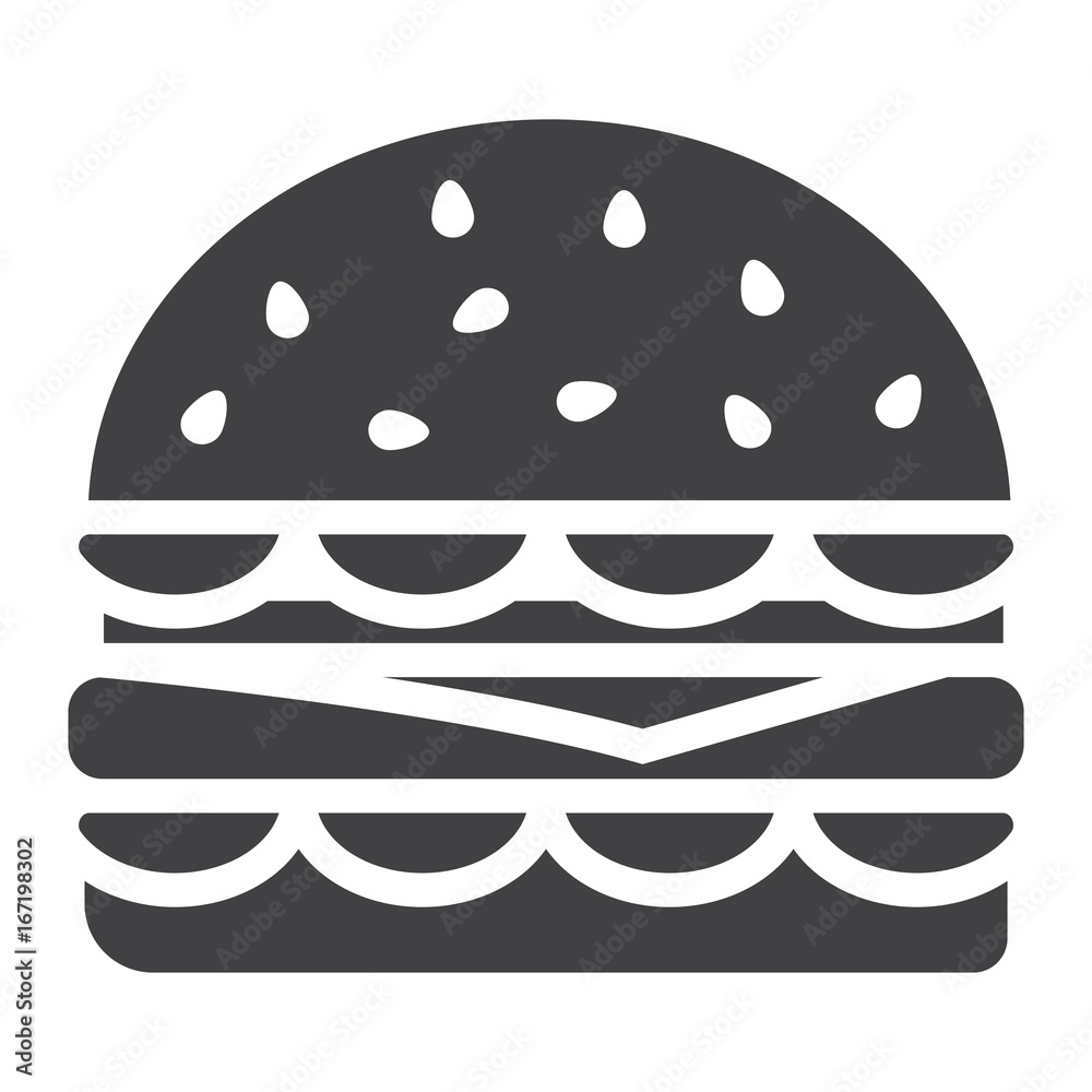 Hamburger glyph icon, food and drink, fast food sign vector graphics, a solid pattern on a white background, eps 10. Hamburger glyph icon, food and drink, fast food sign vector graphics, a solid pattern on a white background, eps 10.