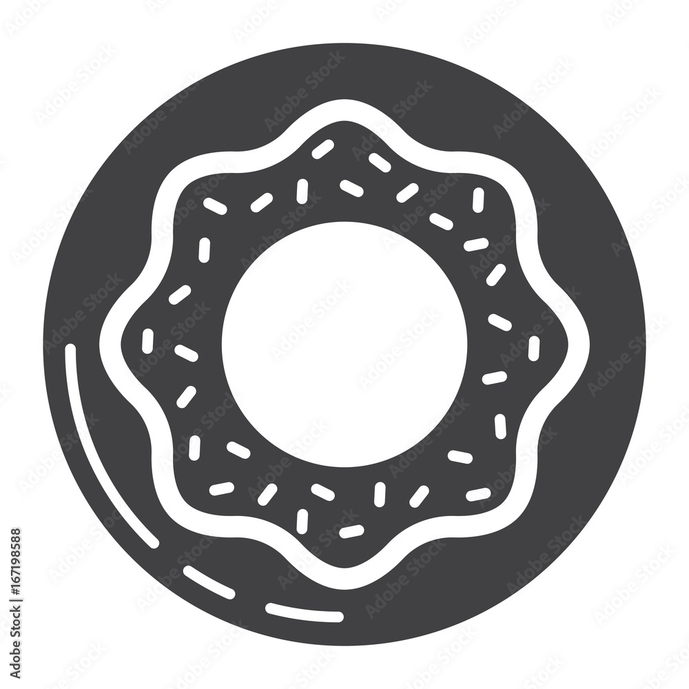 Donut glyph icon, food and drink, sweet sign vector graphics, a solid pattern on a white background, eps 10. Donut glyph icon, food and drink, sweet sign vector graphics, a solid pattern on a white background, eps 10.