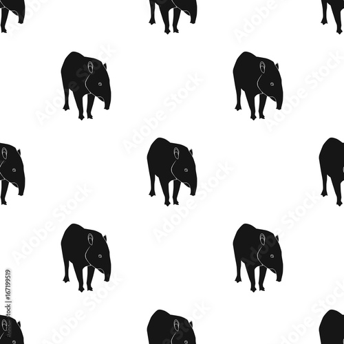 Mexican tapir icon in black style isolated on white background. Mexico country symbol stock vector illustration.