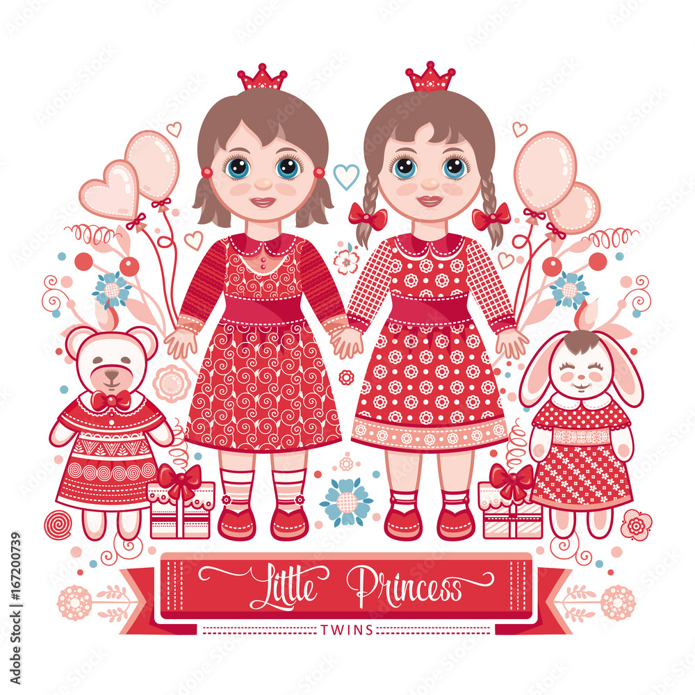 Happy birthday - greetings card for girl. Happy birthday - greetings card for girl.
